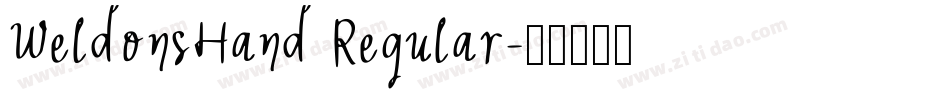 WeldonsHand Regular字体转换